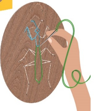 Set de broderie din lemn - Insecte Kipod [2]