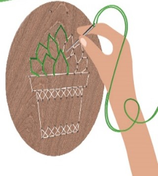 Set de broderie din lemn - Plante Kipod [2]