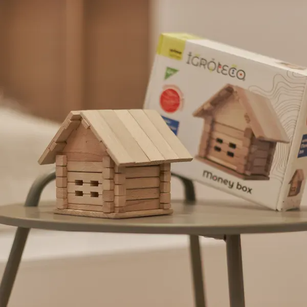 Set de constructie din lemn, Pusculita,   37 piese [2]