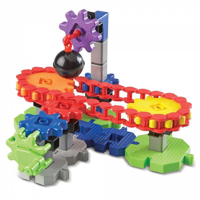 Set de constructie Gears! - Utilaje in miscare, Learning Resources, 4-5 ani + [5]