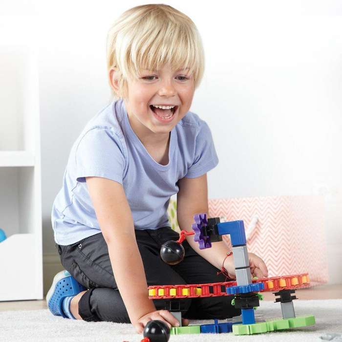 Set de constructie Gears! - Utilaje in miscare, Learning Resources, 4-5 ani + [6]