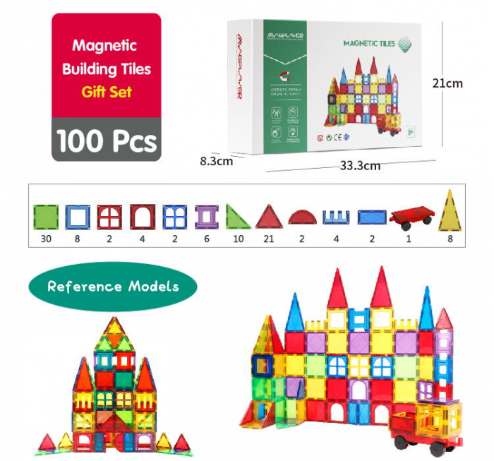 Set de constructie magnetic 3D - 100 piese [3]
