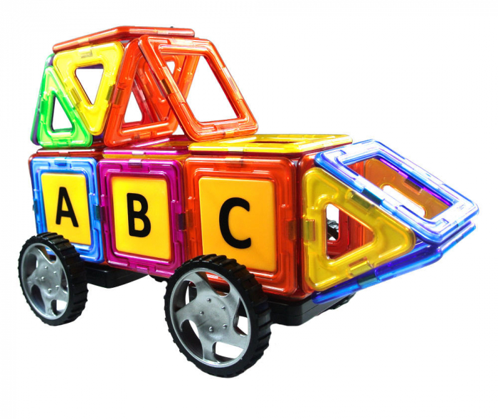 Set de constructie magnetic - 66 piese, MAGPLAYER, 2-3 ani + [2]