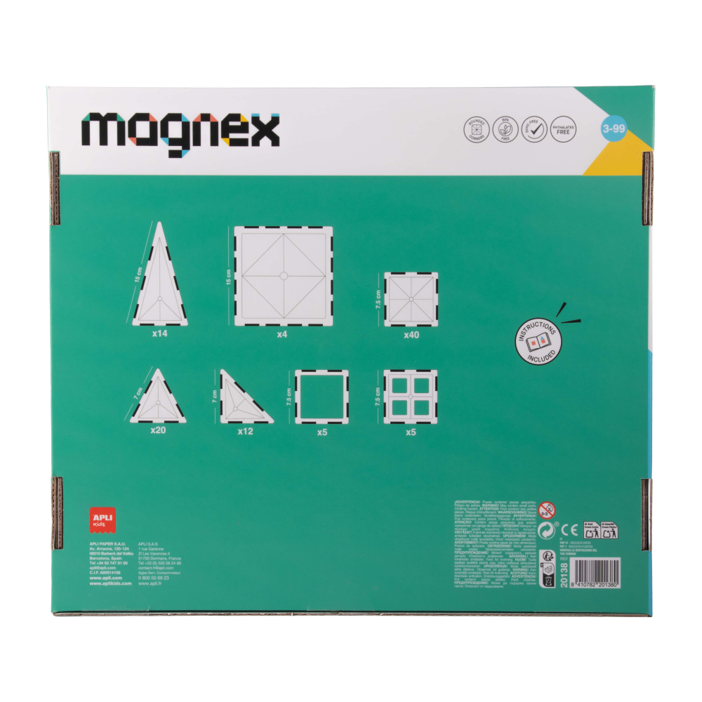 Set de constructie magnetic Magnex, 100 piese, Apli Kids, +6 ani [3]