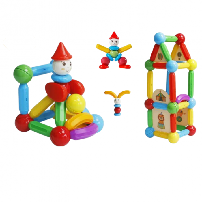 Set de constructie magnetic - STICK (78 piese), MAGPLAYER, 3 - 10 ani [4]