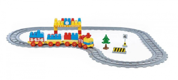 Set de constructii cu trenulet - 89 piese, DOLU, 1-2 ani + [3]