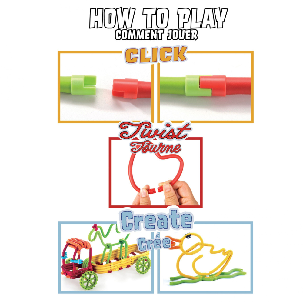 Set de construit cu magnet Spaghetteez 70 piese, Clicstoys, 4-5 ani + [4]