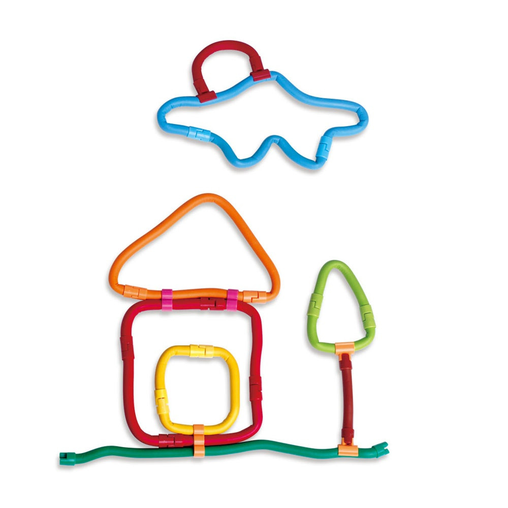 Set de construit cu magnet Spaghetteez 70 piese, Clicstoys, 4-5 ani + [5]