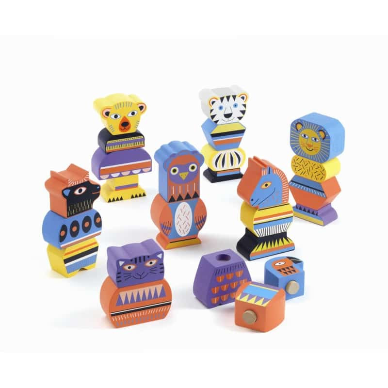 Set de construit figurine animale Zetribu Djeco, 1-2 ani + [2]