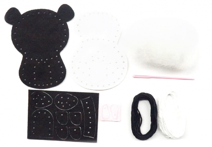 Set de cusut DIY - decoratiune topper pentru creion - Panda, + 5 ani [4]