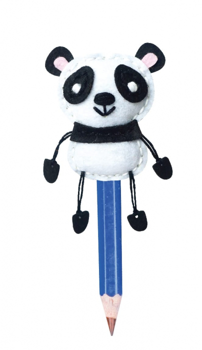 Set de cusut DIY - decoratiune topper pentru creion - Panda, + 5 ani [2]