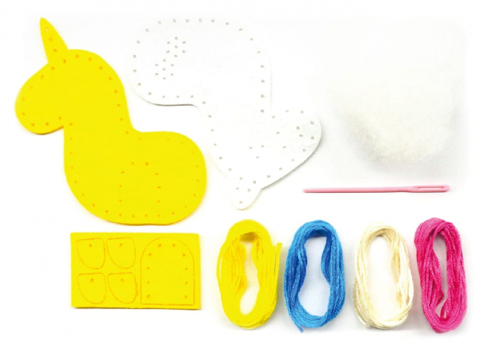 Set de cusut DIY - decoratiune topper pentru creion - Unicorn, + 5 ani [5]