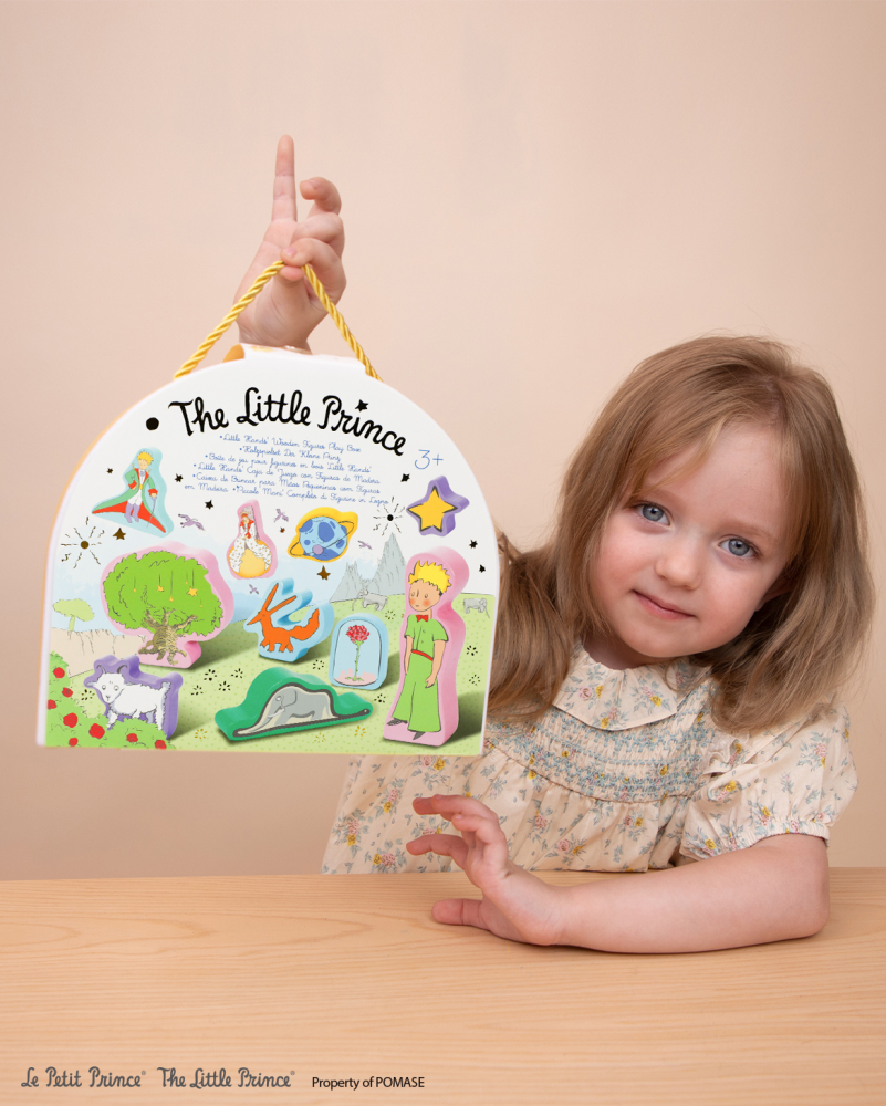 Set de joaca cu 10 figurine din lemn, portabil - Micul Print [3]