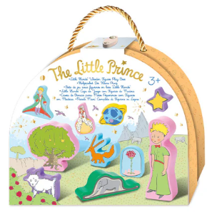 Set de joaca cu 10 figurine din lemn, portabil - Micul Print [1]