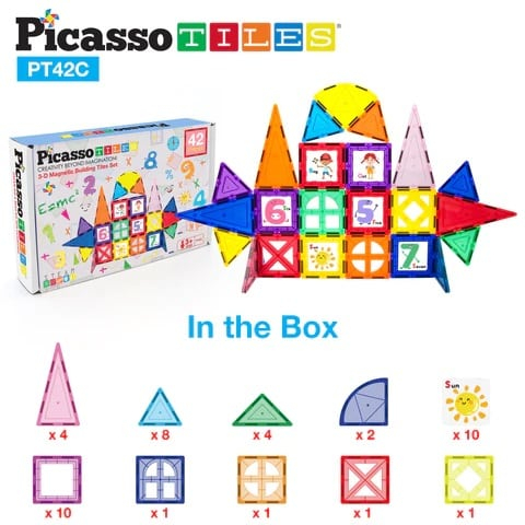 Set de piese magnetice, 10 piese de artă grafică, Click-In, Picasso Tiles [2]