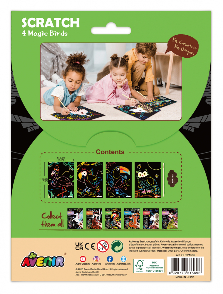 Set de razuit - 4 Pasari Magice [5]