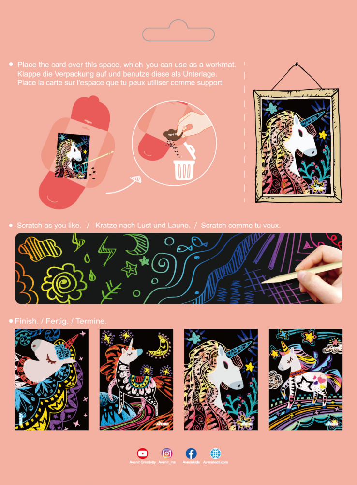 Set de razuit - 4 Unicorni magici [5]