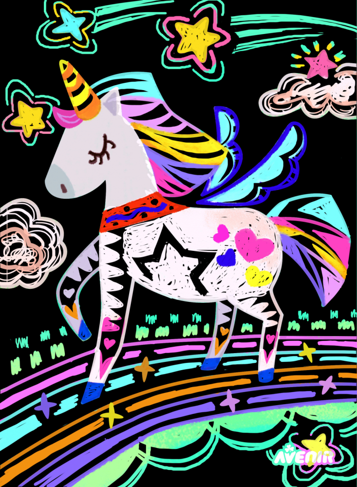 Set de razuit - 4 Unicorni magici [2]