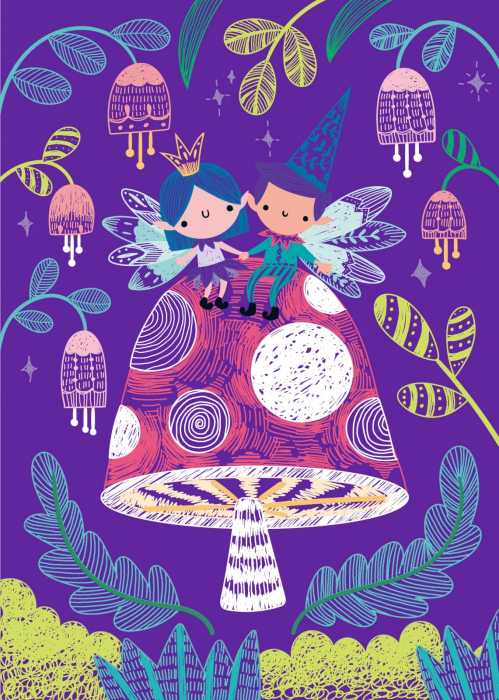 Set de razuit A5 - Elfi in padure, + 5 ani [2]