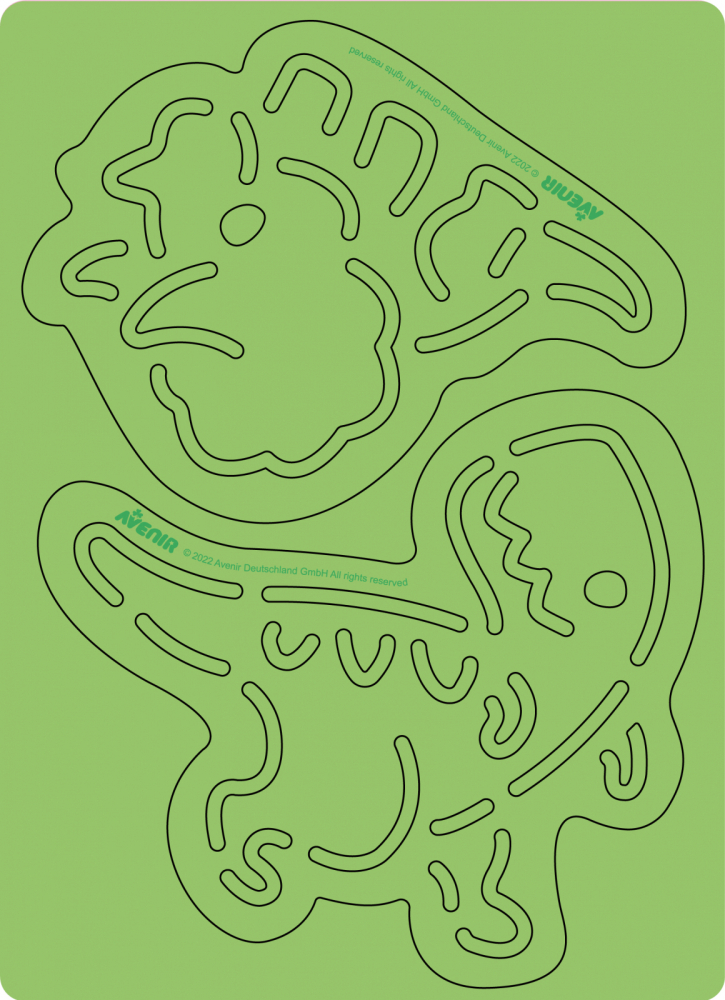 Set de razuit cu sabloane -Dinozauri [8]