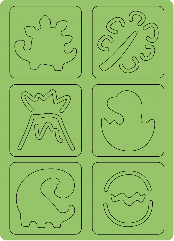 Set de razuit cu sabloane -Dinozauri [5]