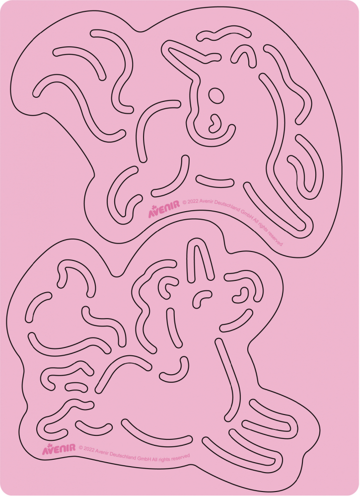 Set de razuit cu sabloane - Unicorni [8]