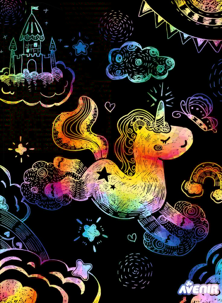 Set de razuit cu sabloane - Unicorni [4]