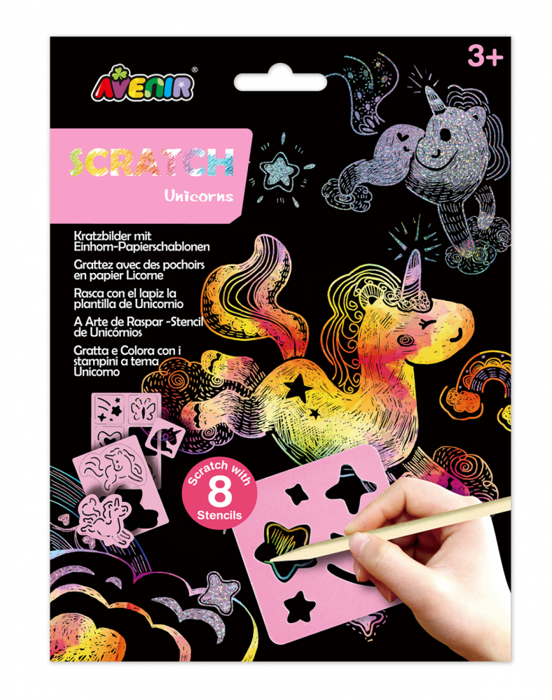 Set de razuit cu sabloane - Unicorni [1]