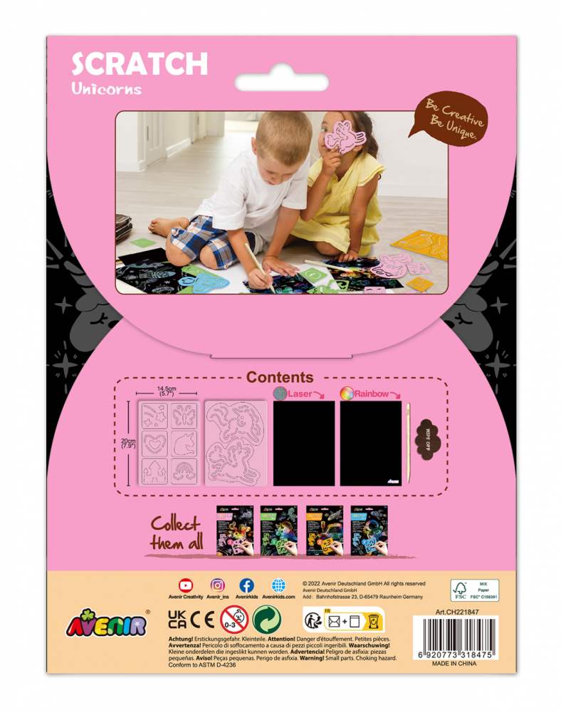 Set de razuit cu sabloane - Unicorni [5]