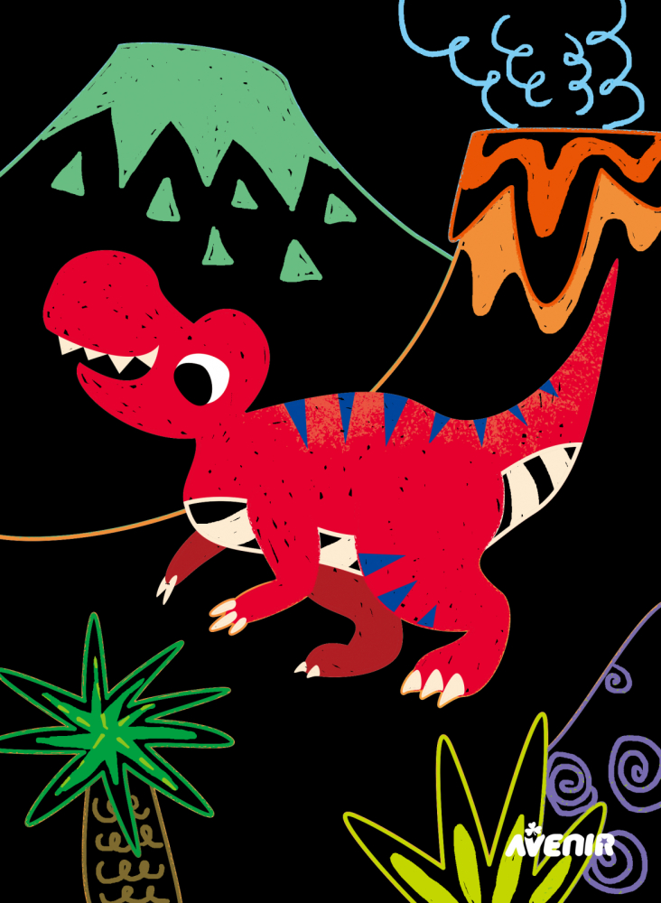 Set de razuit Scratch Junior - Prietenii mei dinozauri [4]