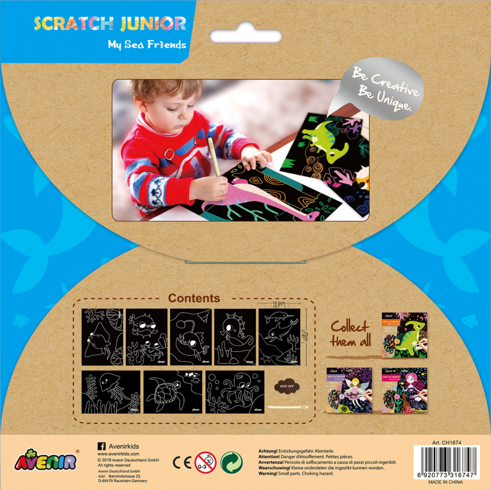 Set de razuit Scratch Junior - Prietenii mei marini [5]