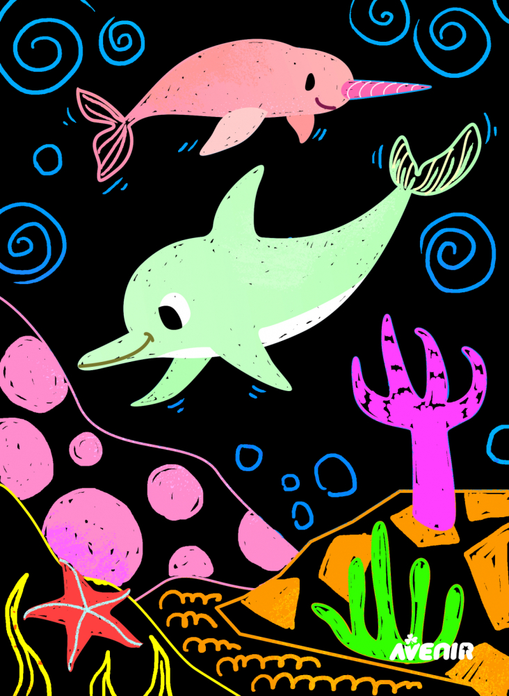 Set de razuit Scratch Junior - Prietenii mei marini [2]