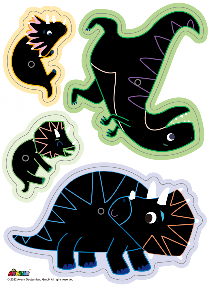 Set de razuit si realizat Felicitari - Dinozauri [6]