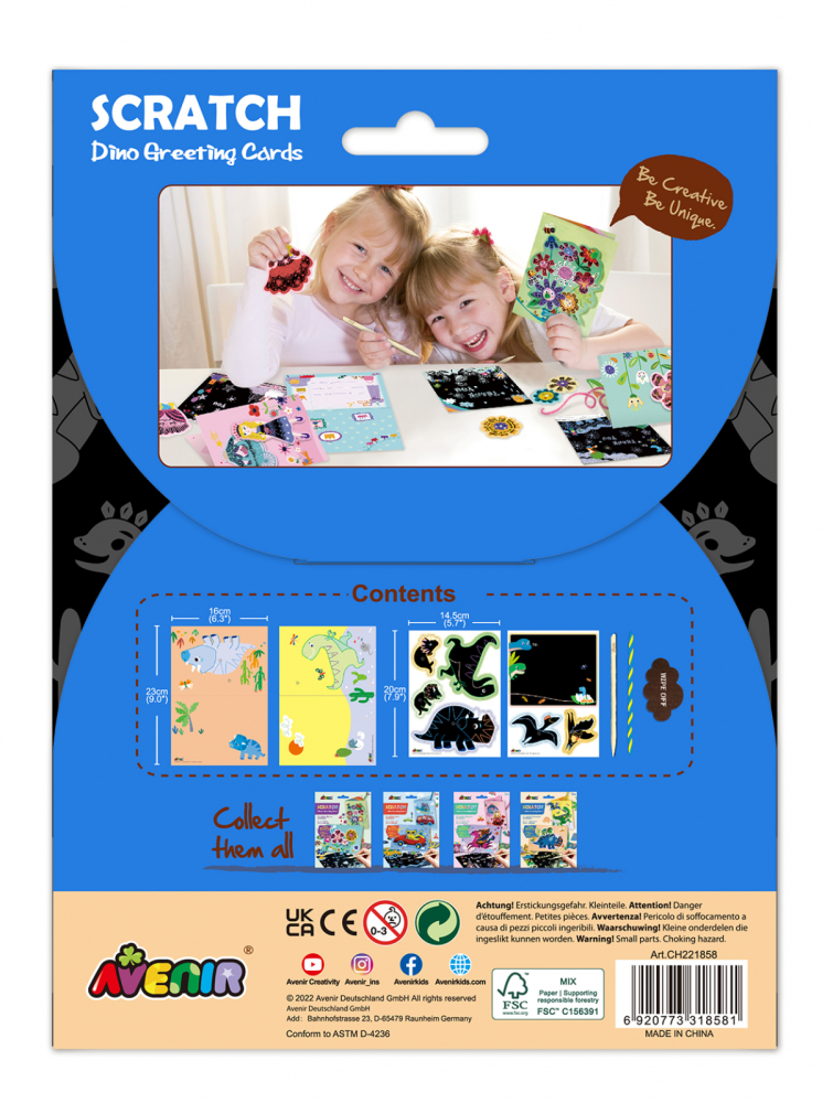 Set de razuit si realizat Felicitari - Dinozauri [5]