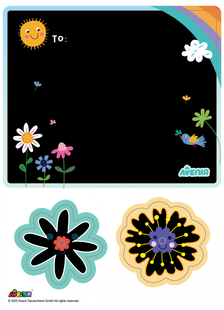 Set de razuit si realizat Felicitari - Flori [5]