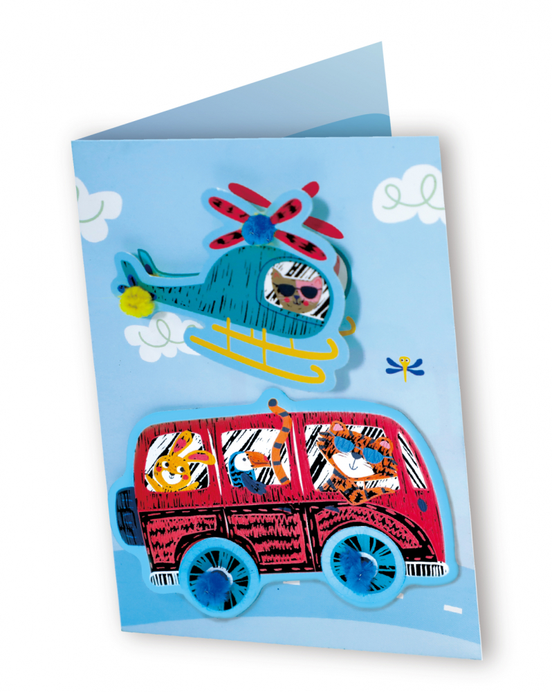 Set de razuit si realizat Felicitari - Masini [3]