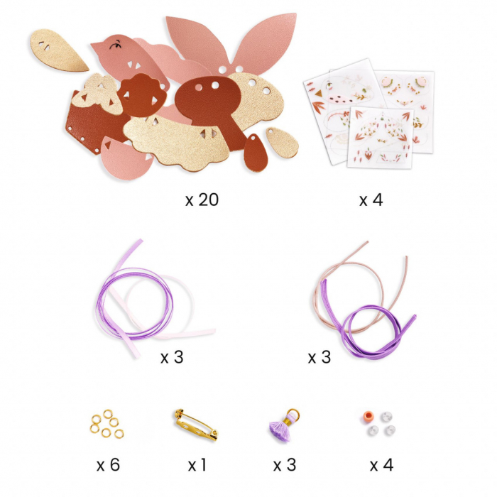 Set DIY bijuterii Miss Rosefinch, Djeco, 6 ani+ [5]