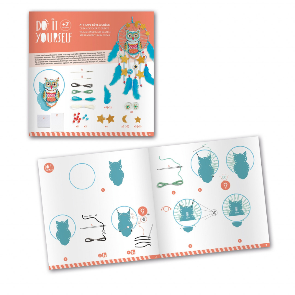 Set DIY Djeco, Dreamcatcher cu sclipici, 6-7 ani + [3]