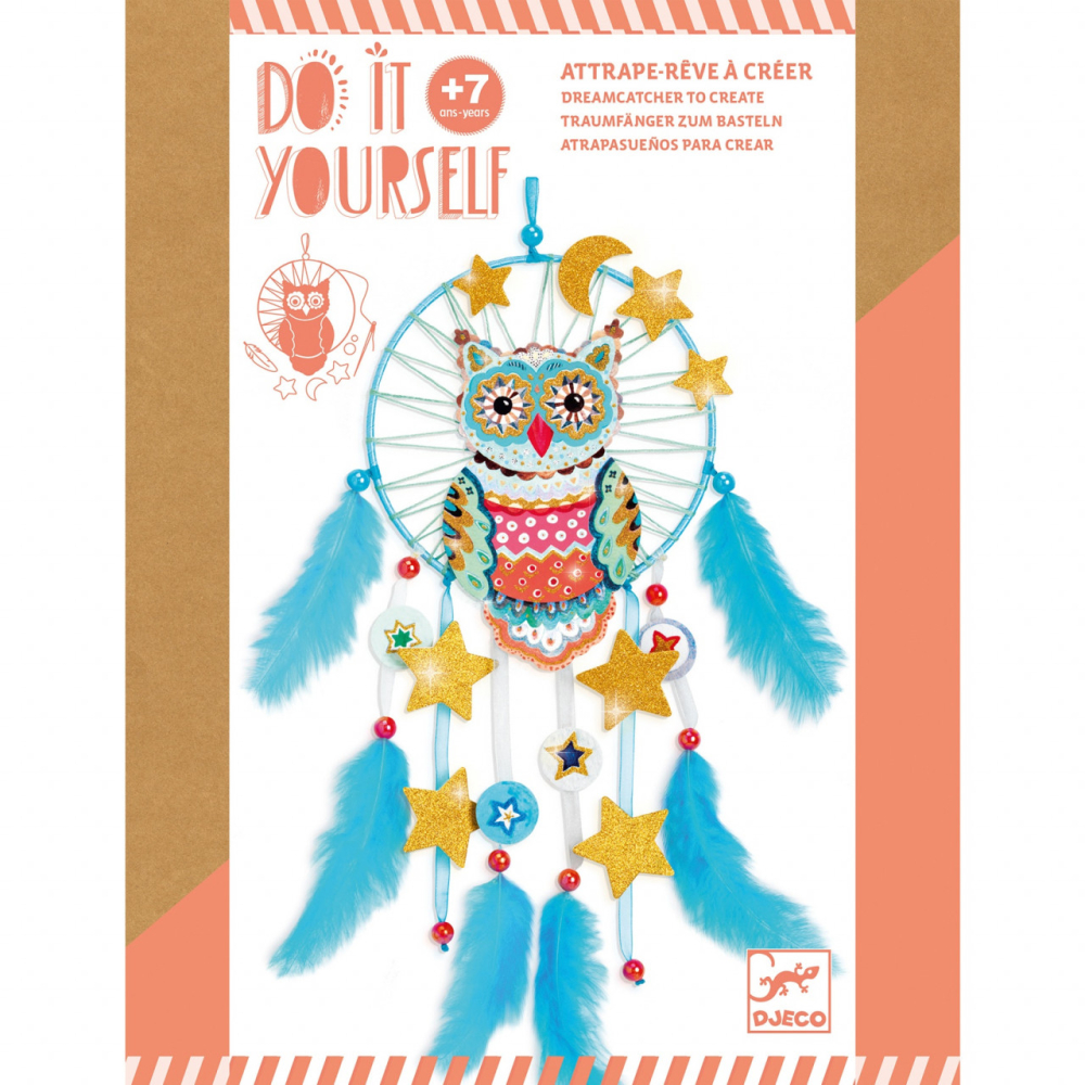 Set DIY Djeco, Dreamcatcher cu sclipici, 6-7 ani + [2]