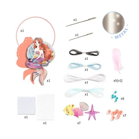 Set DIY Djeco, Dreamcatcher sirena, 7 ani + [2]
