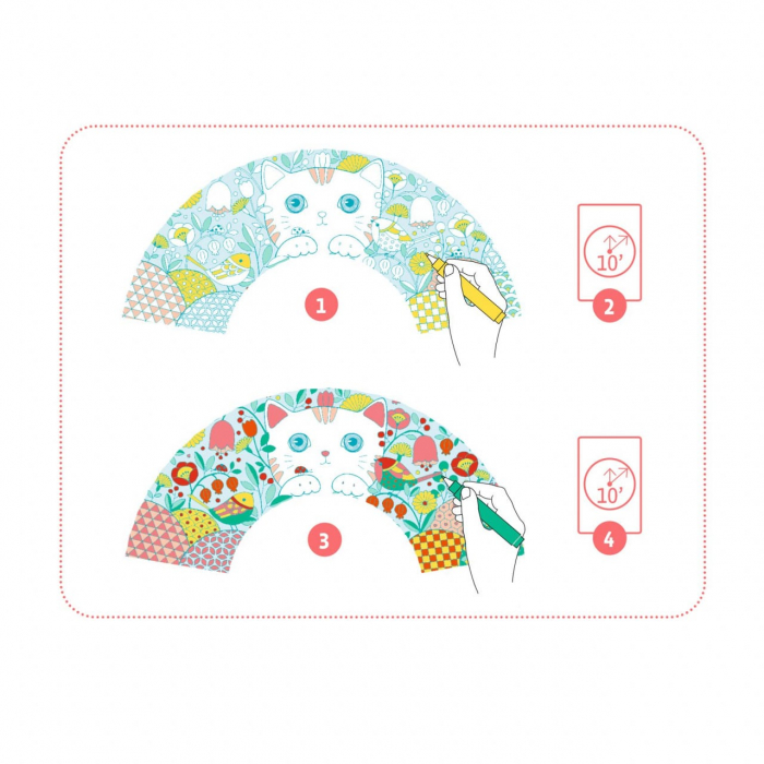 Set DIY Djeco, Evantai Koneko, + 6 ani [4]