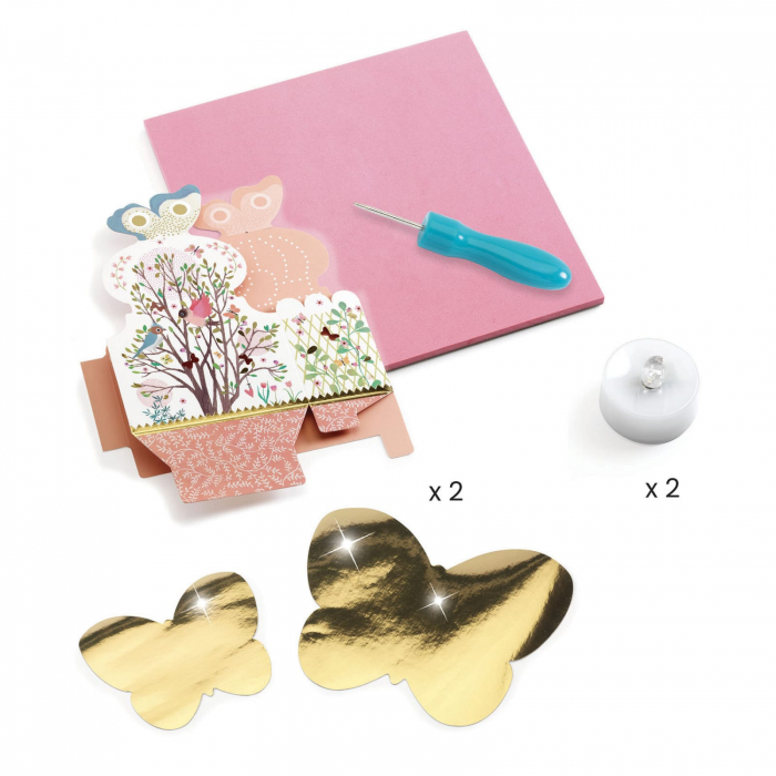 Set DIY Djeco, Felinare-Lumina de veghe, 6-7 ani + [3]