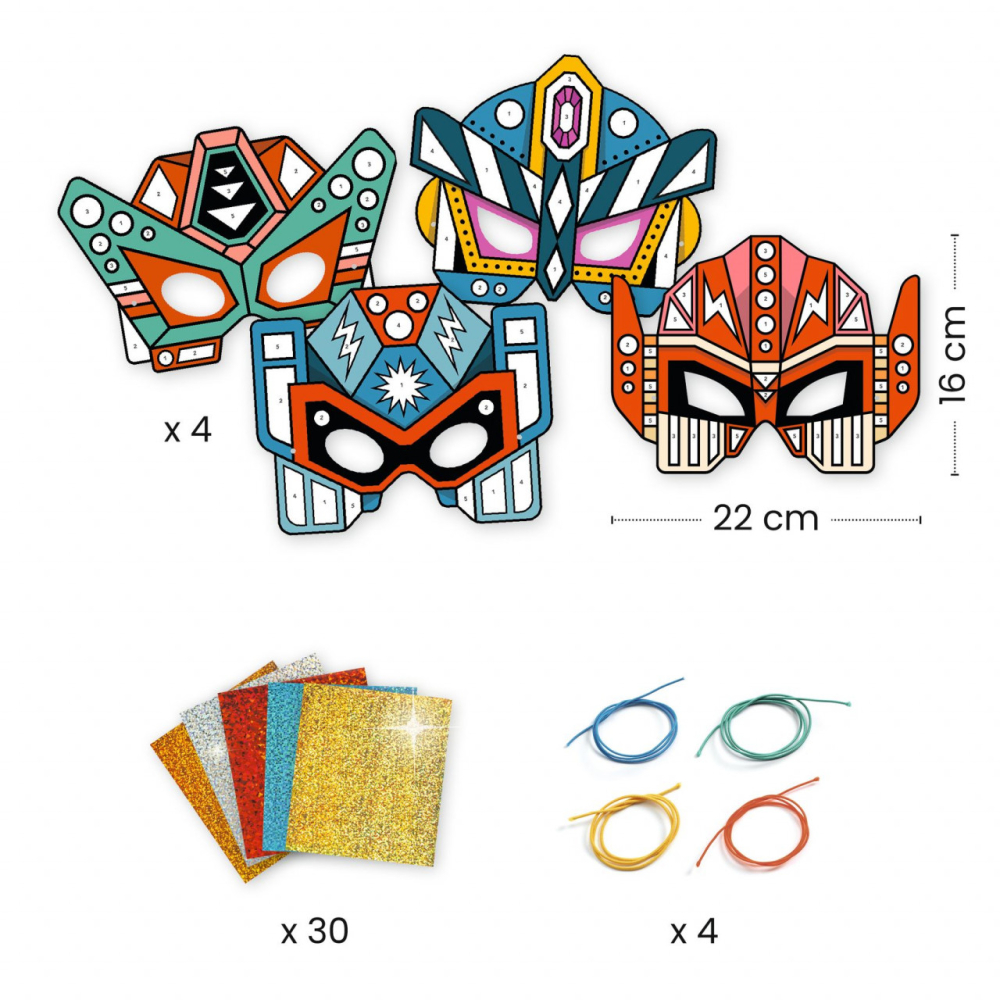 Set DIY Djeco, Masti roboti, 5 ani+ [3]