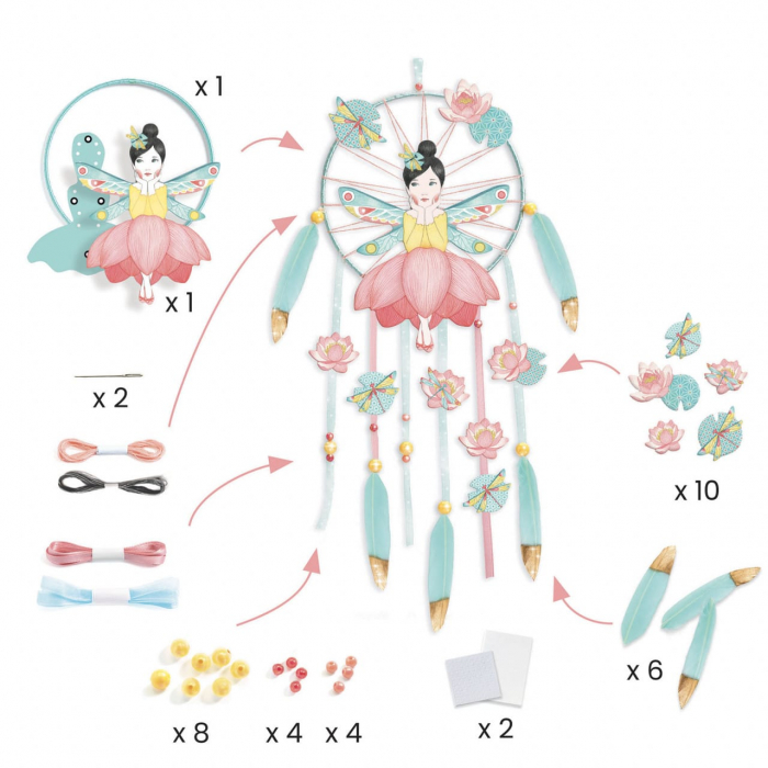 Set DIY Djeco, Mobil Zana Lotus, 6-7 ani + [2]