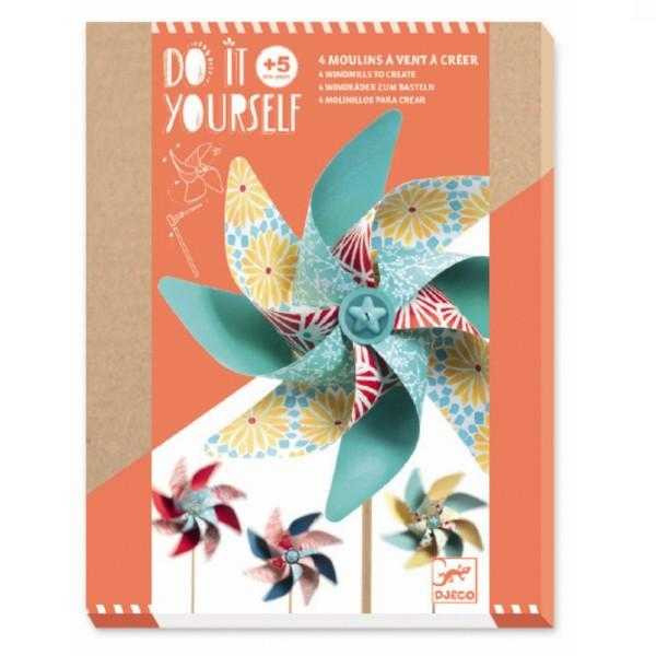 Set DIY Djeco, moristi de vant, modele cu flori, 2-3 ani + [2]