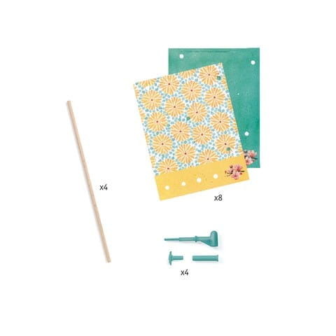 Set DIY Djeco, moristi de vant, modele cu flori, 2-3 ani + [4]