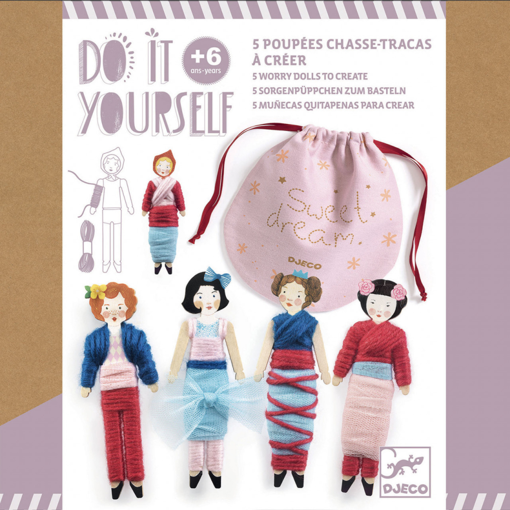 Set DIY Djeco, Papusi pentru vise senine, 6-7 ani + [2]