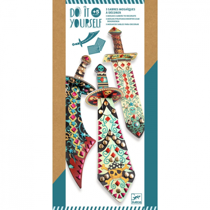 Set DIY Djeco, Sabiile piratilor, 4-5 ani + [5]