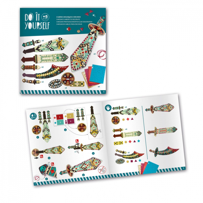 Set DIY Djeco, Sabiile piratilor, 4-5 ani + [3]