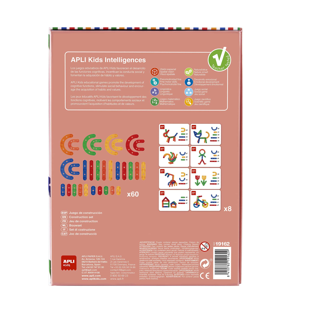 Set educativ de constructie Design Builders 60 piese, Apli Kids, +4 ani [2]